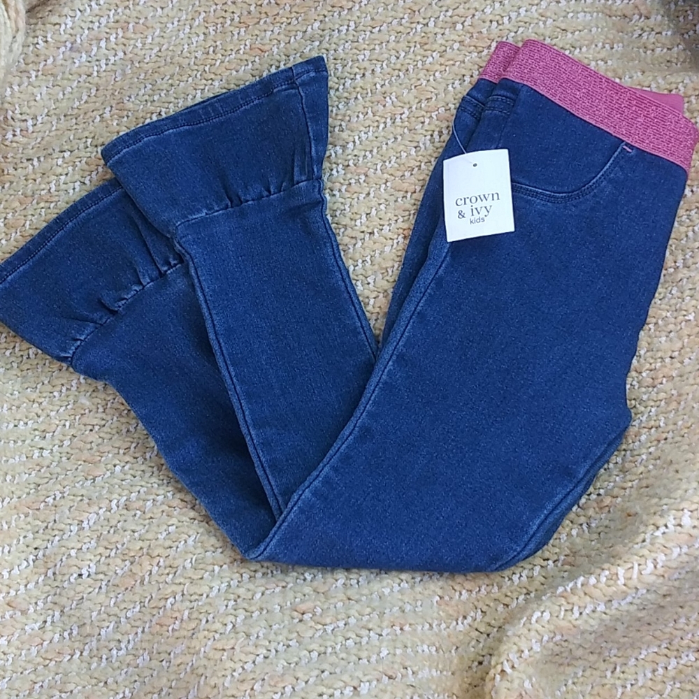 Girls Flare Bottom Jeans